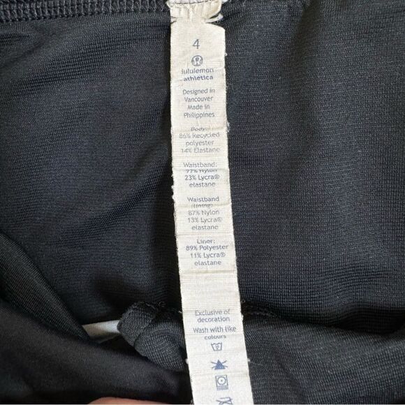 Lululemon Speed Short For Running Fall Net White Black/Black Activewear Workout - Picture 10 of 10